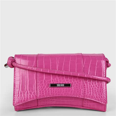 Bolsa Santa Lolla Flap Croco Feminina .